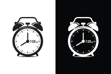 Alarm clock  icon vector on White Background ,Vector Art Illustration on white background.