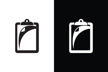 Clipboard icon vector on White Background ,Vector Art Illustration on white background.