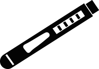 Pregnancy Test Strip Silhouette Vector Illustration