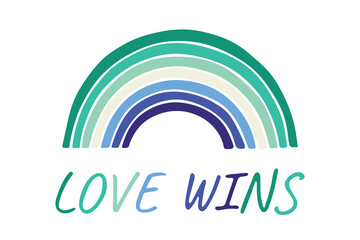 Colorful rainbow shape Gay men pride flag Happy pride day LGBTQIA community Pride Month Vector hand drawn doodle for posters, stickers, logo, cards