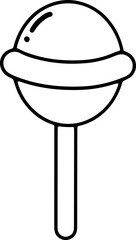 Lollipop Candy Dessert Coloring Page

