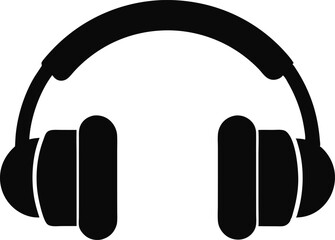 Sensory Headphones Silhouette Vector Illustration