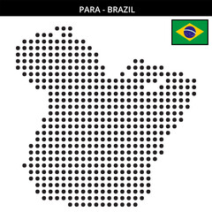 Fototapeta premium Big dots map of para in Brazil
