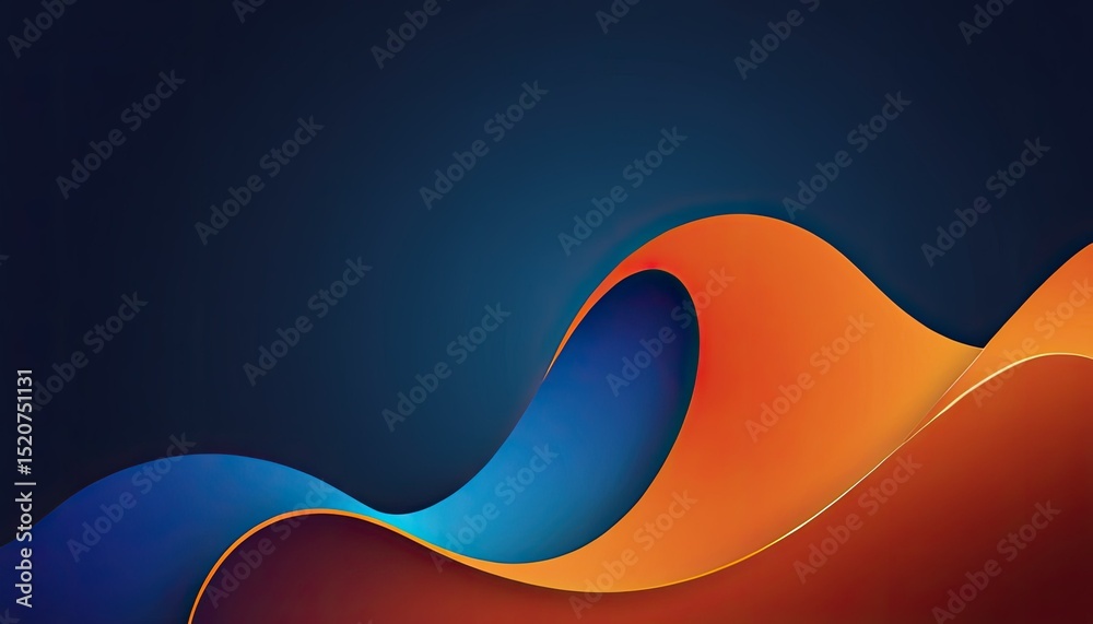 Poster abstract background vector with layer shape wave ornament concept 3
