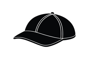 Silhouette art illustration of a lightweight city commuter cap.eps