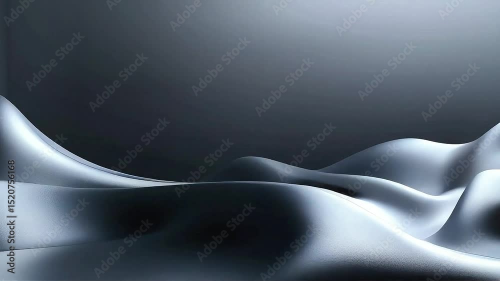 Poster Abstract Gray Fabric Sculptures Dynamic Flowing Forms