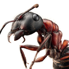 Intricate Macro Photography Displaying the Complex Anatomy of a Red Ant