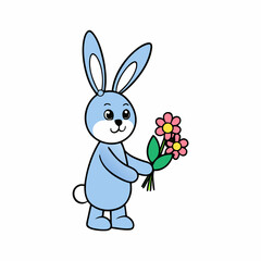 easter bunny with easter egg