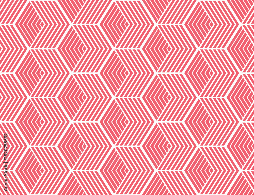 Leinwandbilder abstract geometric pattern. a seamless vector background. white and pink ornament. graphic modern pa