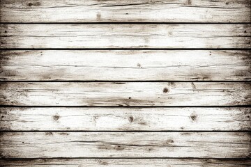 Obraz premium Weathered white wood planks, horizontally arranged, showing age, texture, and subtle discoloration
