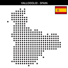 Big dots map of vallodolid in Spain