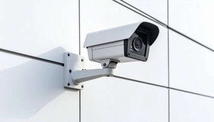 Security Camera on Modern Building Facade