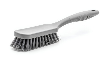 A bath tile grout brush with stiff bristles, isolated on white