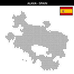 Obraz premium Medium dots map of alava in Spain
