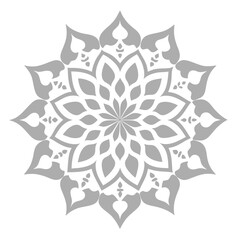Traditional symmetrical mandala with floral Islamic motif
