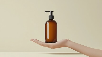 A bottle of hand sanitizer on white background