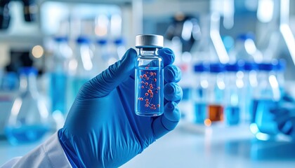 Vial of Microscopic Organisms: Scientific Research