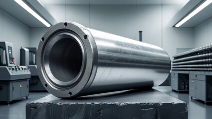 High-grade galvanized steel pipes arranged in rows inside a modern factory setting, reflecting durability, corrosion resistance, industrial production, and advanced manufacturing standards