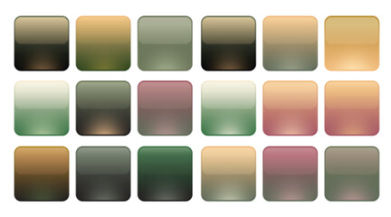 Soft Earth Tone Gradient Square Buttons