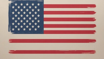 Obraz premium american flag on white background