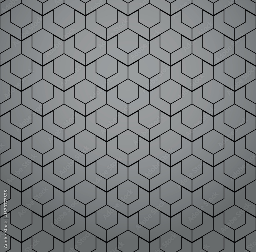 Poster The geometric pattern with lines. Seamless vector background. Gray and black texture. Graphic modern pattern. Simple lattice graphic design