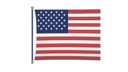 Fototapeta premium american flag isolated on white