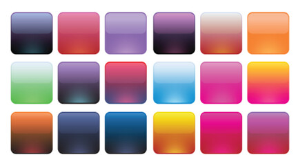 Vibrant Gradient Square Buttons