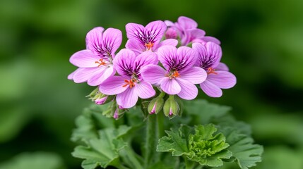 Obraz premium Delicate Pink Blossoms in a Lush Garden