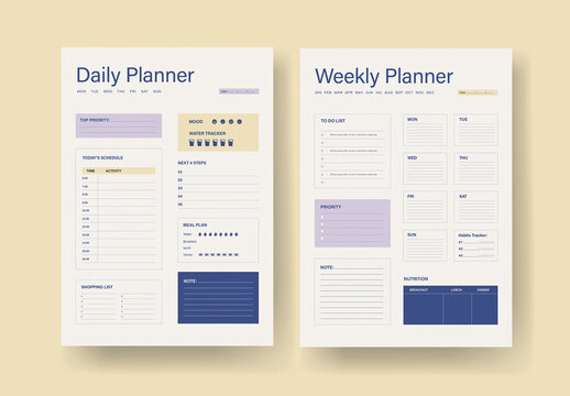 Daily or Weekly Planner Layout
