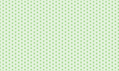 Seamless Geometric Floral Pattern  Green Circle Star Repeating Vector

