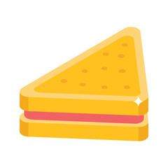 A captivating isometric icon of bread sandwich