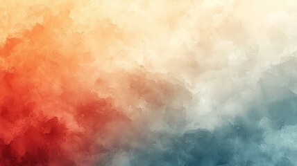 Fototapeta premium Vibrant abstract watercolor background featuring warm reds and cool blues, perfect for creative projects, branding, or artistic presentations.