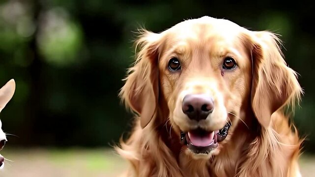 Courageous Chihuahua Motivates Scared Dog: A diminutive, caped canine hero delivers a surprisingly resonant and encouraging pep talk to a larger, apprehensive dog companion.