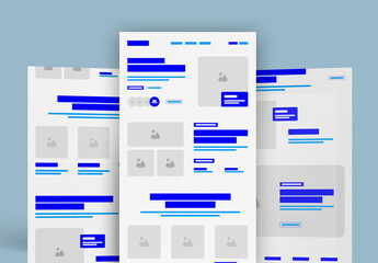 Wireframe Landing Page UX Layout
