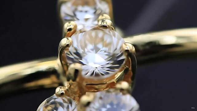 Sustainable Jewelry Creation: Ethical diamonds cultivated in a lab and reclaimed gold are skillfully integrated into an eco-friendly jewelry design.