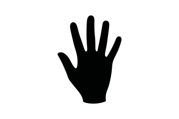 Silhouette of a hand with fingers extended upward