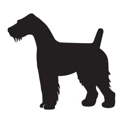 Fox Terrier Dog silhouette icon vector illustration design on white background