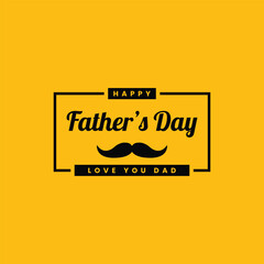 Happy Father's Day,vector logo,love you dad
