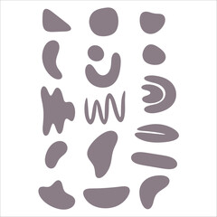 Hand drawn abstract shapes collection