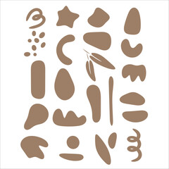 Hand drawn abstract shapes collection