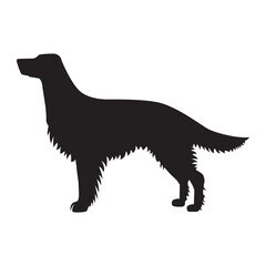 English Setter Dog silhouette icon vector illustration design on white background