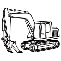 Realistic Excavator Construction Machine Coloring