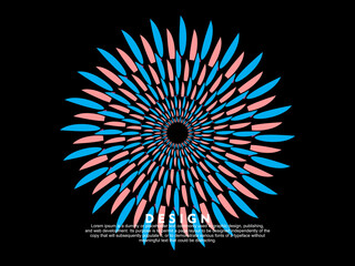 Music poster design background. Electro Sound Cover template with dynamic abstract gradient circular geometric shapes and lines for social media, technology, digital, flyer, party, festival, club, etc