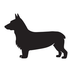 Corgi Dog silhouette icon vector illustration design on white background