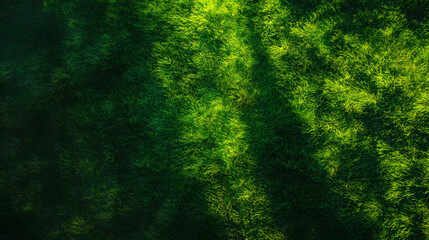 Low saturation green tone, wind blowing through the grass, blue moment, quiet and lonely picture, healing, film feeling, coarse grain texture, magazine cover, award-winning photography, film texture
