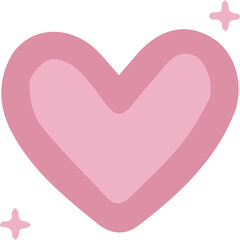 pink heart on transparent background