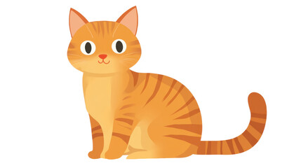 Fototapeta premium Orange tabby cat on white background