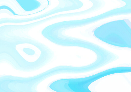Abstract blue watercolor background with wave patterns and copy space