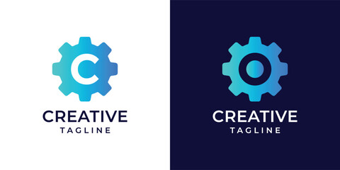 Creative Gear Logo | Modern Tech Design & Digital Solutions