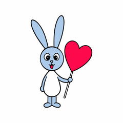 bunny with heart